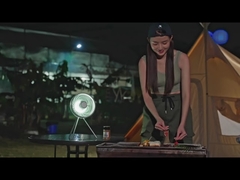 LED Tripod 10 Inch Ceiling Camping USB Fan 10000mAh