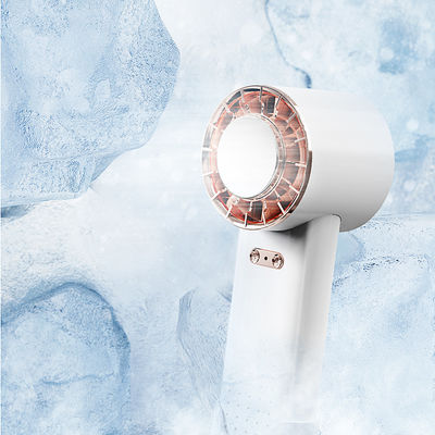 พัดลมชาร์จ USB แบบพกพาขนาดเล็ก 2200 mAh แบตเตอรี่ USB Ice Cooling Fan