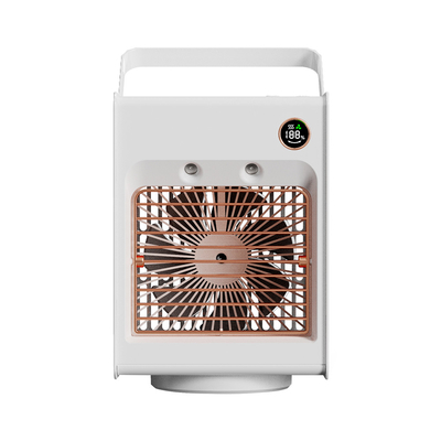 พัดลมระบายความร้อนด้วยอากาศ USB แบบชาร์จได้ 4000mAh แบตเตอรี่ Nano Ice Mist Fan