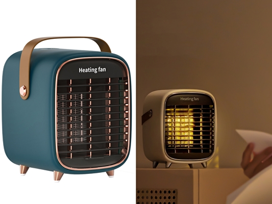เครื่องทำความร้อนพัดลมไฟฟ้าซิลิโคน FCC 900W ความร้อนอย่างรวดเร็ว Ptc เซรามิกแบบพกพา Space