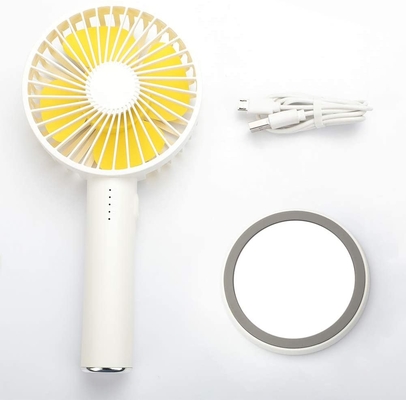 5 ความเร็วมินิแบบพกพามือถือพัดลมแบตเตอรี่ 2000mah ตารางท่องเที่ยวกระจกแต่งหน้า Fan