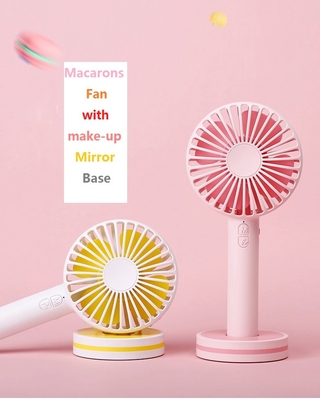 พัดลมพกพาแบบชาร์จไฟ USB แบบพกพา 2000mAh 4 Vane Mini Rechargeable Fan