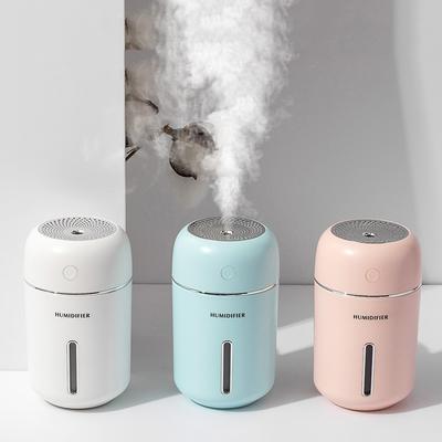 USB แบบพกพา Cool Mist Humidifier 280ml Warm Home Night Light รถ