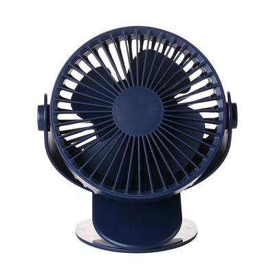 5 Vane Desk Clip On Fan Mini USB ชาร์จแบบพกพาได้ 360 องศาหมุน Fan