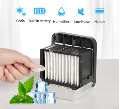 2000mAh แบตเตอรี่ขับเคลื่อนและ USB ชาร์จพัดลมระบายความร้อนสำหรับโต๊ะกลางแจ้ง