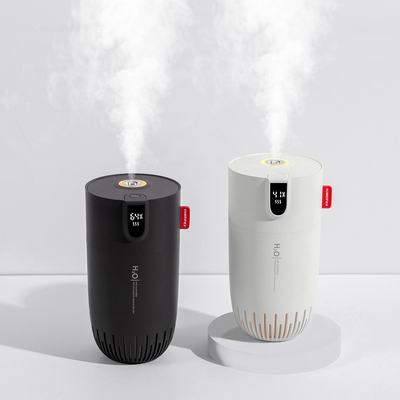 เครื่องทำความชื้นแบบชาร์จได้แบบพกพาแบบสเปรย์คู่ 2000mAh Usb Car Charger Humidifier