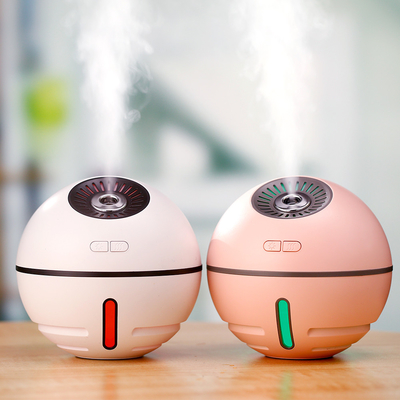 เครื่องทำความชื้นแบบชาร์จได้แบบพกพา 2000 Mah 300ml สีขาวขนาดเล็ก USB Mini Ultrasonic