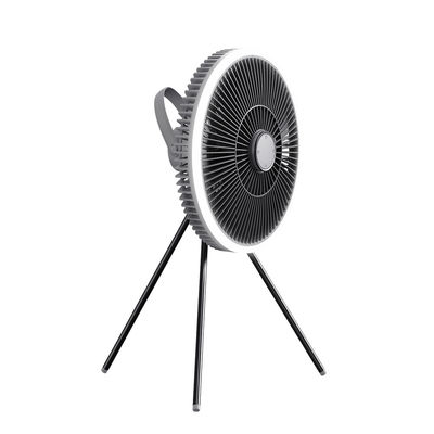 คุณภาพ  ABS Floor Standing Fans Three Tripod 1000mah Rechargeable Electric Fan With Light โรงงาน