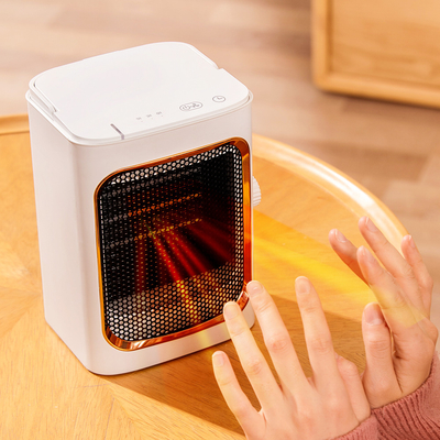 ฮีตเตอร์พัดลมไฟฟ้าแบบพกพาขนาดเล็ก 1000W เครื่องทำความร้อน PTC Ceramic Heater Fan