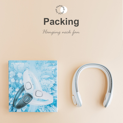Leafless Mini Portable USB Fan ชาร์จใหม่ได้ 2000mAh Bladeless Neck Cooler สำหรับ Summer