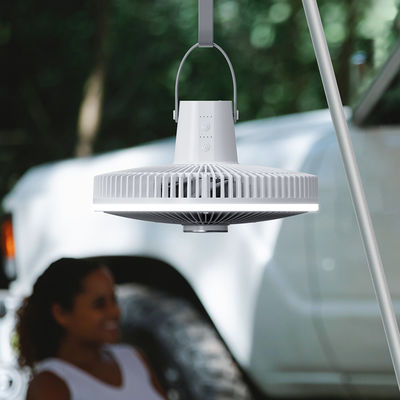 แบตเตอรี่ 10000mAh พัดลมตั้งโต๊ะแบบชาร์จไฟได้ 12 นิ้วโคมไฟ LED พัดลมเต็นท์ไฟ