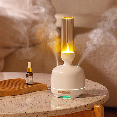 สองพอร์ตสเปรย์ Essential Oil Diffuser ไฟ LED แบบเปลี่ยนได้ Aromatherapy Scent Diffuser Machine Candle Mini Humidifier