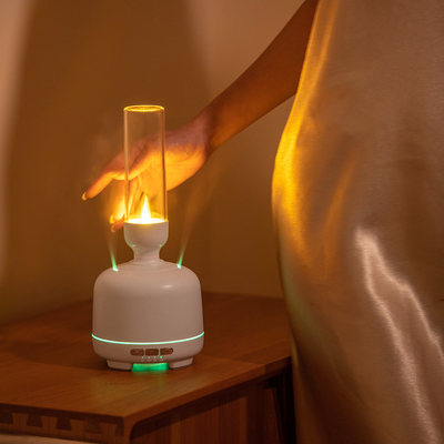 สองพอร์ตสเปรย์ Essential Oil Diffuser ไฟ LED แบบเปลี่ยนได้ Aromatherapy Scent Diffuser Machine Candle Mini Humidifier
