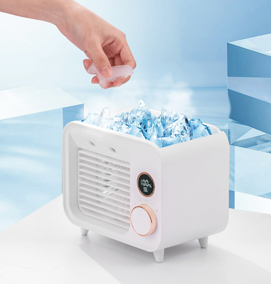 สุดยอด LED แบบพกพามินิเครื่องปรับอากาศแบบชาร์จไฟส่วนตัวเครื่องทำน้ำเย็น USB Cooler Fan