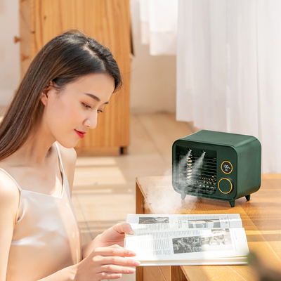 สุดยอด LED แบบพกพามินิเครื่องปรับอากาศแบบชาร์จไฟส่วนตัวเครื่องทำน้ำเย็น USB Cooler Fan