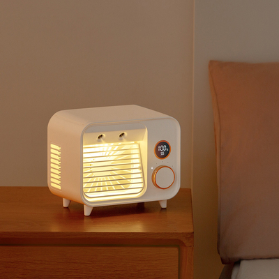 สุดยอด LED แบบพกพามินิเครื่องปรับอากาศแบบชาร์จไฟส่วนตัวเครื่องทำน้ำเย็น USB Cooler Fan