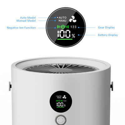 เครื่องฟอกอากาศในครัวเรือน 10000mAh AP01 Smart H13 True Hepa White