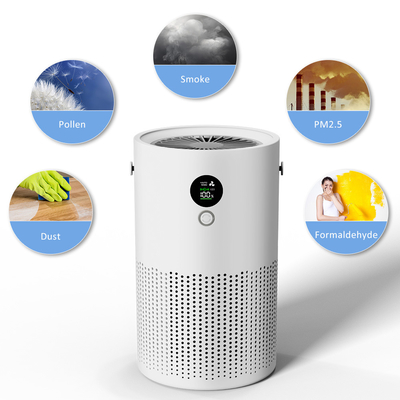 เครื่องฟอกอากาศในครัวเรือน 10000mAh AP01 Smart H13 True Hepa White