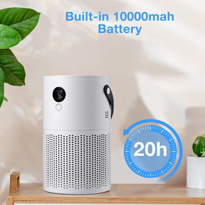 เครื่องฟอกอากาศในครัวเรือน 10000mAh AP01 Smart H13 True Hepa White