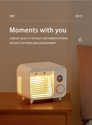 USB Mini Portable Wireless Fan Cooler พร้อมแสงกลางคืน LED และสเปรย์หมอก