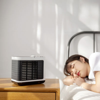 พัดลมไอเย็นไอออนลบ: เครื่องปรับอากาศแบบพกพา ความเร็ว 3 ระดับ & แสงวอร์มไลท์