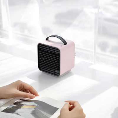 แอร์คูลเลอร์ 2000mAh แบตเตอรีใช้งานพัดลมเครื่องปรับอากาศแบบพกพาส่วนตัว