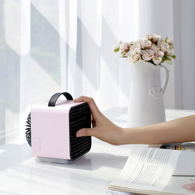 แอร์คูลเลอร์ 2000mAh แบตเตอรีใช้งานพัดลมเครื่องปรับอากาศแบบพกพาส่วนตัว