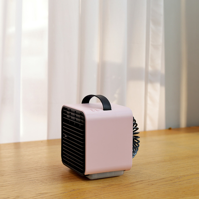 Home 3h Stand Air Conditioner 2000mah Battery LED พัดลมตั้งโต๊ะแบบชาร์จไฟได้