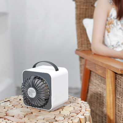 Home 3h Stand Air Conditioner 2000mah Battery LED พัดลมตั้งโต๊ะแบบชาร์จไฟได้