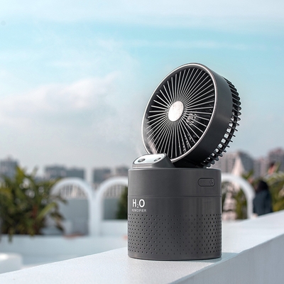 แบตเตอรี่ Usb 4000mAh ตารางพัดลมระบายความร้อน Ultrasonic Water Mist Spray Fan