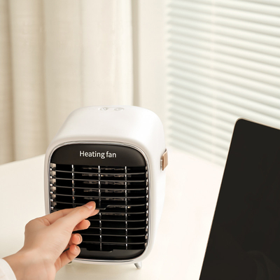 เครื่องทำความร้อนพัดลมไฟฟ้าส่วนบุคคล ABS 600W 900W เครื่องทำความร้อนเซรามิกขนาดเล็ก Fan