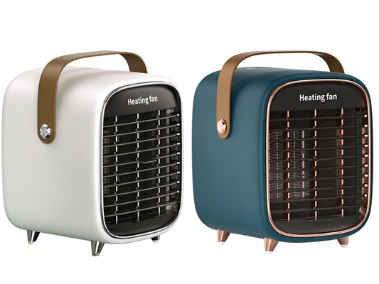เครื่องทำความร้อนเซรามิก Ptc สีขาวขนาดเล็กและพัดลม 900w พื้นที่พกพาไฟฟ้าแบบพกพา