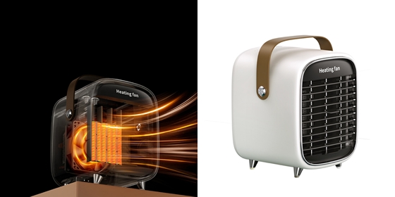 สำนักงานไฟฟ้า PTC เครื่องทำความร้อนเซรามิกพื้นที่ 600W มินิเครื่องทำความร้อนห้องเล็ก