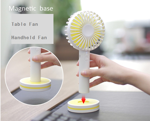 Macaron Mini พัดลมพกพาแบบพกพา Handy Magnetic Base Mini Usb Rechargeable Fan