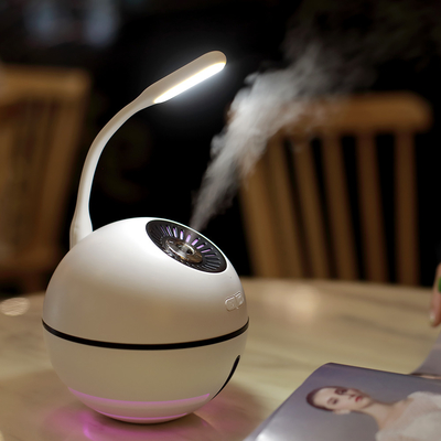 3 In 1 Usb Ultrasonic Humidifier 300ml มินิ 2000mah เปลี่ยนสีแสง Diffuser