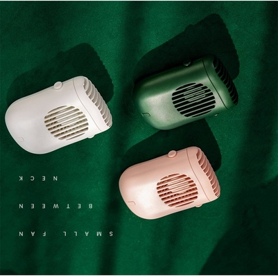 แฮนด์ฟรี 1200mah แบตเตอรี่ พัดลม USB แบบพกพา Mini Wearable Leafless ห้อยคอ Fan