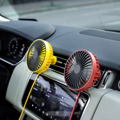 เครื่องปรับอากาศมือถือแบบพกพาขนาด 4 นิ้วเครื่องชาร์จ USB DC5 12V 24V LED Mini Car Fan