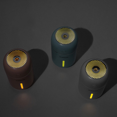USB แบบพกพา Cool Mist Humidifier 280ml Warm Home Night Light รถ