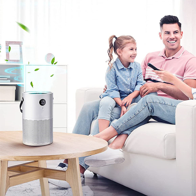 H13 HEPA Filter แบบพกพาสมาร์ทโฮม เครื่องฟอกอากาศ 10000mAH Ap01 Home Desk
