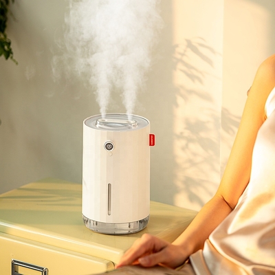 USB 4000mah เครื่องทำความชื้นแบบใช้แบตเตอรี่ Ultrasonic 1100ml Desktop Air Humidifier