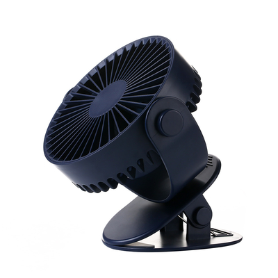 5 Vane Desk Clip On Fan Mini USB ชาร์จแบบพกพาได้ 360 องศาหมุน Fan