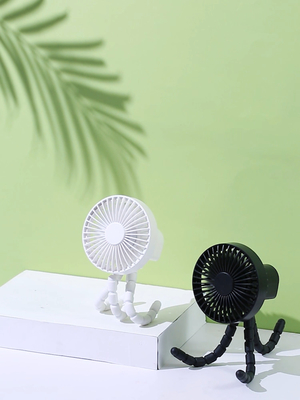 พัดลมตั้งโต๊ะแบบชาร์จ USB แบตเตอรี่ 2500mAh แบบพกพาเด็กมินิมือถือรถเข็นเด็ก Fan
