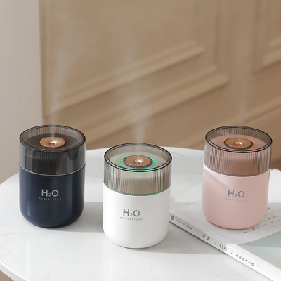 USB 380ml เครื่องกระจายอากาศแบบพกพา Ultrasonic Spraying Mist Air Humidifier