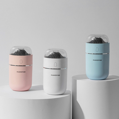 ภูเขาไฟขนาดเล็ก 320ml แบบพกพา Cool Mist Humidifier Whp Usb เครื่องฟอกอากาศ