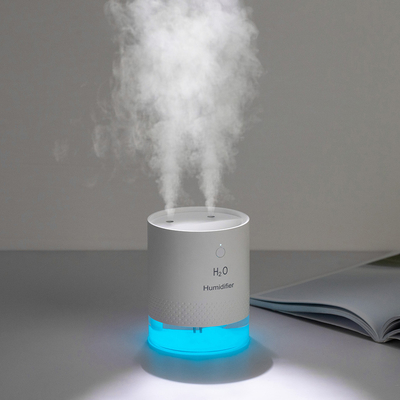 แบตเตอรี่ 2000mAh Aroma Diffuser ไฟกลางคืน 650ml Double Spray Mini Usb Ultrasonic